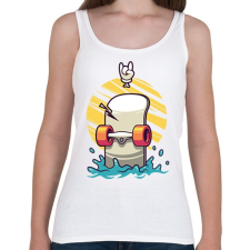 PRINTFASHION Gördeszka  - Női atléta - Fehér női trikó