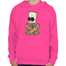 PRINTFASHION Gördeszkás halála - Gyerek kapucnis pulóver - Fukszia gyerek pulóver, kardigán