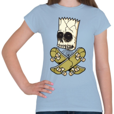 PRINTFASHION Gördeszkás halála - Női póló - Világoskék női póló