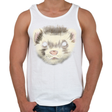 PRINTFASHION Görény fej - Férfi atléta - Fehér atléta, trikó