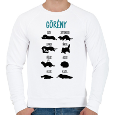 PRINTFASHION Görény - Férfi pulóver - Fehér férfi pulóver, kardigán