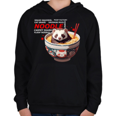 PRINTFASHION görény megszólításai - Gyerek kapucnis pulóver - Fekete