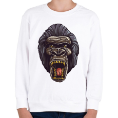 PRINTFASHION Gorilla arc - Gyerek pulóver - Fehér