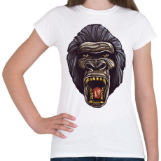 PRINTFASHION Gorilla arc - Női póló - Fehér