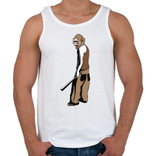 PRINTFASHION Gorilla baseball ütővel - Férfi atléta - Fehér atléta, trikó