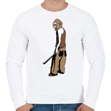 PRINTFASHION Gorilla baseball ütővel - Férfi pulóver - Fehér férfi pulóver, kardigán