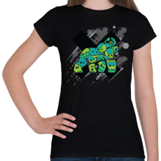 PRINTFASHION Gorilla Faces - Női póló - Fekete