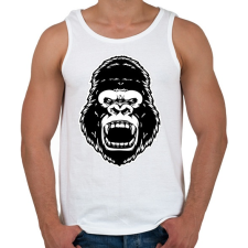 PRINTFASHION Gorilla - Férfi atléta - Fehér atléta, trikó