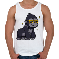 PRINTFASHION gorilla - Férfi atléta - Fehér