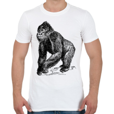 PRINTFASHION Gorilla - Férfi póló - Fehér