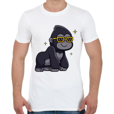 PRINTFASHION gorilla - Férfi póló - Fehér férfi póló