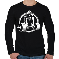 PRINTFASHION Gorilla gym - Férfi hosszú ujjú póló - Fekete