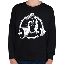 PRINTFASHION Gorilla gym - Gyerek pulóver - Fekete gyerek pulóver, kardigán