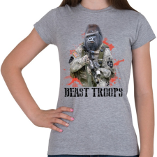 PRINTFASHION Gorilla hadsereg - Női póló - Sport szürke női póló