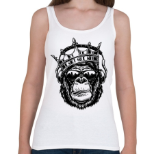 PRINTFASHION Gorilla king - Női atléta - Fehér női trikó