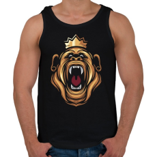 PRINTFASHION Gorilla király - Férfi atléta - Fekete