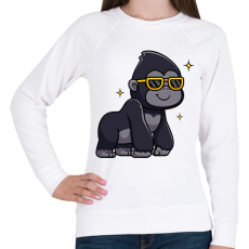 PRINTFASHION gorilla - Női pulóver - Fehér