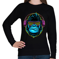 PRINTFASHION gorilla  - Női pulóver - Fekete női pulóver, kardigán