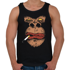 PRINTFASHION Gorilla smoking - Férfi atléta - Fekete atléta, trikó