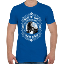 PRINTFASHION Görkorcsolyás lány - Férfi póló - Királykék férfi póló