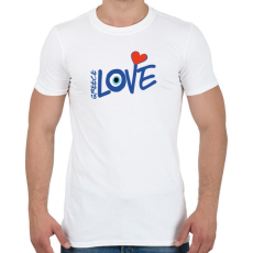 PRINTFASHION Görög rajongó - Greece Love - Férfi póló - Fehér