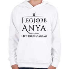 PRINTFASHION got-legjobb-anya-black - Gyerek kapucnis pulóver - Fehér