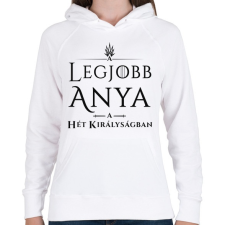 PRINTFASHION got-legjobb-anya-black - Női kapucnis pulóver - Fehér női pulóver, kardigán