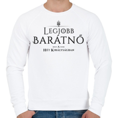 PRINTFASHION got-legjobb-baratno-black - Férfi pulóver - Fehér