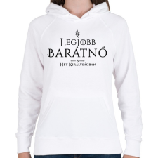 PRINTFASHION got-legjobb-baratno-black - Női kapucnis pulóver - Fehér női pulóver, kardigán