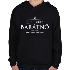 PRINTFASHION got-legjobb-baratno-white - Gyerek kapucnis pulóver - Fekete gyerek pulóver, kardigán