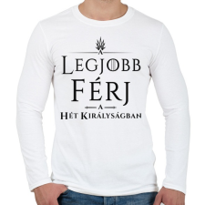 PRINTFASHION got-legjobb-ferj-black - Férfi hosszú ujjú póló - Fehér férfi póló