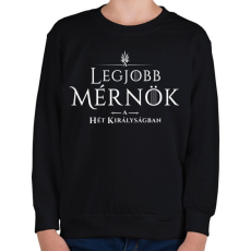 PRINTFASHION got-legjobb-mernok-white - Gyerek pulóver - Fekete