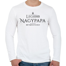 PRINTFASHION got-legjobb-nagypapa-black - Férfi hosszú ujjú póló - Fehér férfi póló