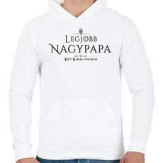 PRINTFASHION got-legjobb-nagypapa-black - Férfi kapucnis pulóver - Fehér