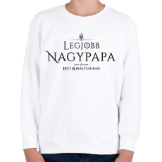 PRINTFASHION got-legjobb-nagypapa-black - Gyerek pulóver - Fehér