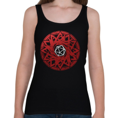 PRINTFASHION Goth kör (Vörös) - Női atléta - Fekete