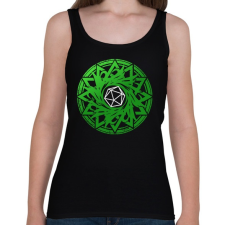 PRINTFASHION Goth kör (Zöld) - Női atléta - Fekete női trikó