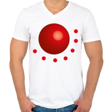 PRINTFASHION GR002 - Férfi V-nyakú póló - Fehér férfi póló