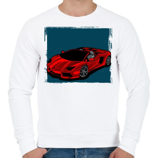 PRINTFASHION Graffiti - Autó - Férfi pulóver - Fehér férfi pulóver, kardigán