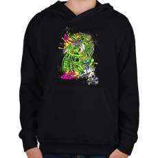 PRINTFASHION Graffiti - Gyerek kapucnis pulóver - Fekete