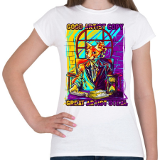 PRINTFASHION Graffiti - Macska - Női póló - Fehér női póló