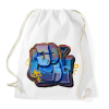 PRINTFASHION Graffity minta - Sportzsák, Tornazsák - Fehér