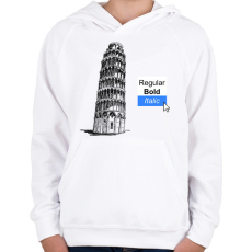 PRINTFASHION Grafikus humor - Gyerek kapucnis pulóver - Fehér