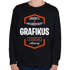 PRINTFASHION Grafikus prémium minőség - Gyerek pulóver - Fekete gyerek pulóver, kardigán