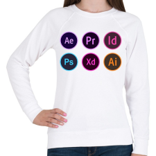 PRINTFASHION Grafikusoknak - Női pulóver - Fehér női pulóver, kardigán