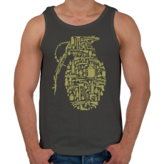 PRINTFASHION Gránát - Férfi atléta - Sötétszürke