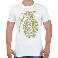 PRINTFASHION Gránát - Férfi póló - Fehér