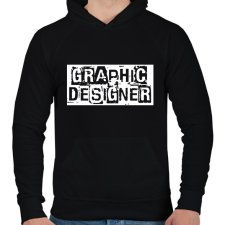 PRINTFASHION Graphic designer - Férfi kapucnis pulóver - Fekete férfi pulóver, kardigán