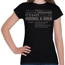 PRINTFASHION Graphic Designer - Női póló - Fekete
