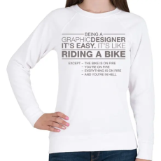 PRINTFASHION Graphic Designer - Női pulóver - Fehér